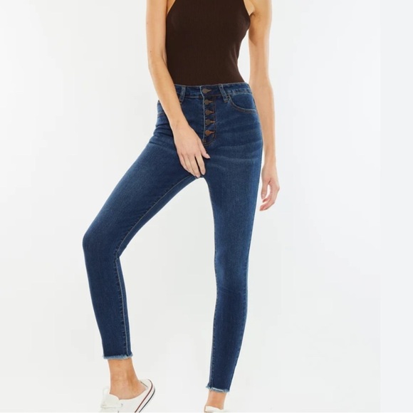 Nature Denim High Rise Ankle Skinny Jeans Size 27 NEW! - Picture 1 of 11